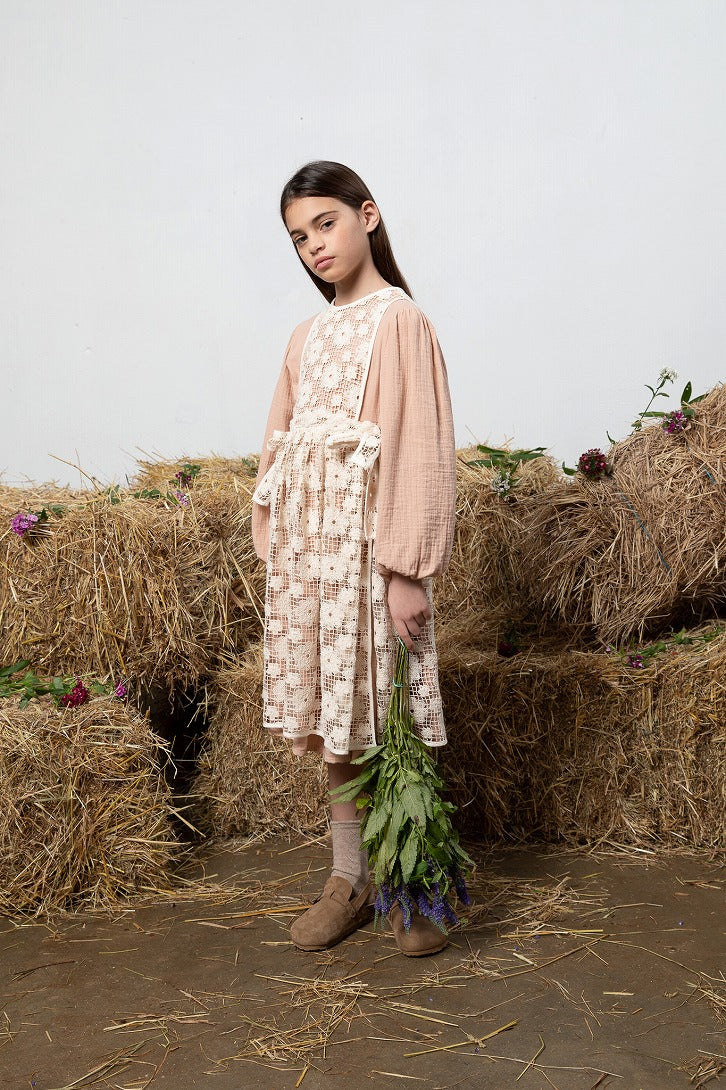 Bebe Organic】【30%OFF】Iris Dress Winter Blush ワンピース 2Y,4Y | Coucoubebe/ククベベ