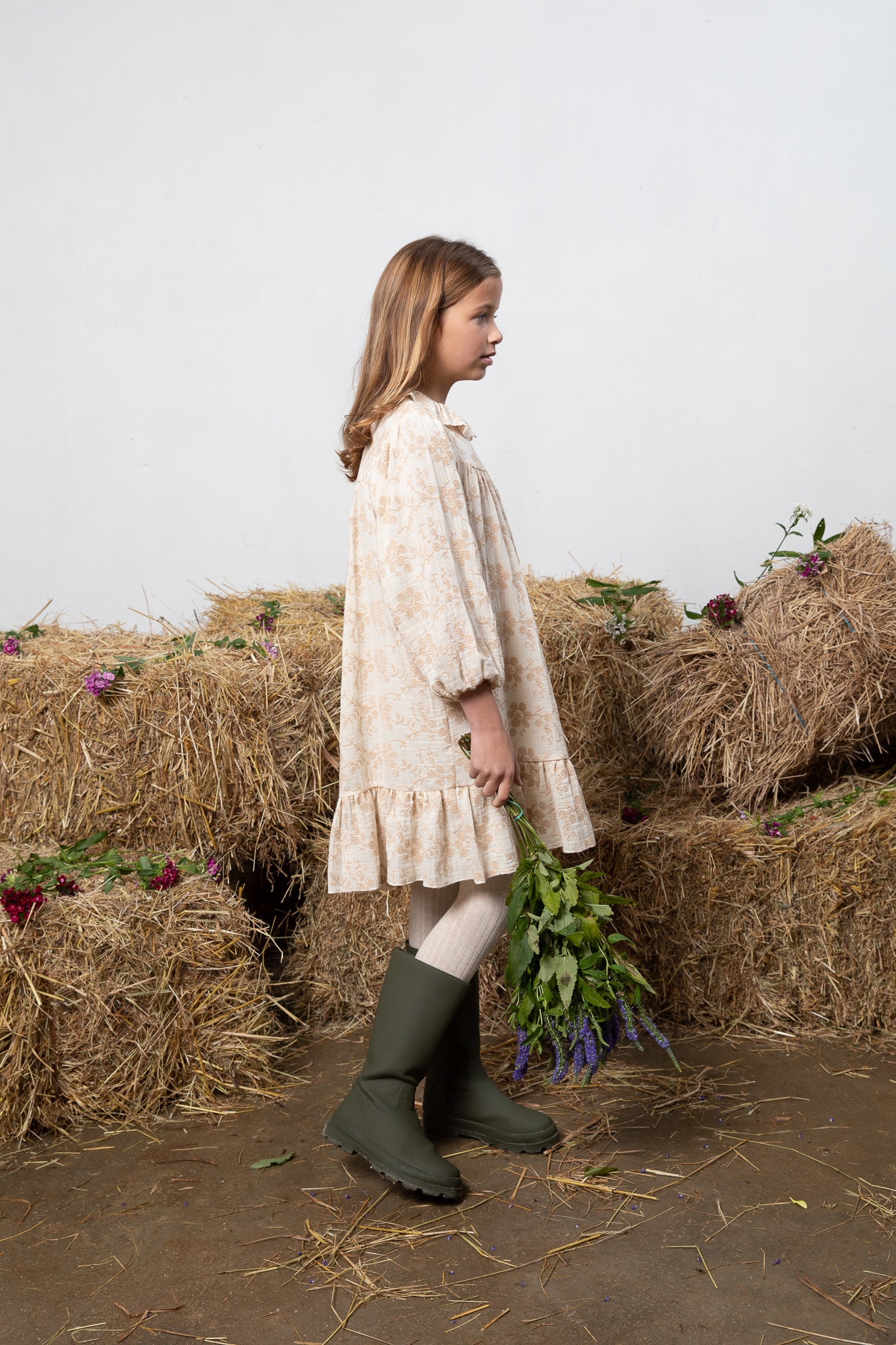 【Bebe Organic】Isabella Dress Natural Embroidery ワンピース 12m,18m,2Y,4Y  | Coucoubebe/ククベベ