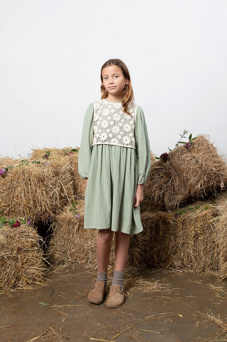 【Bebe Organic】Iris Vest Undyed Lace ベスト 2Y,3Y,4Y  | Coucoubebe/ククベベ