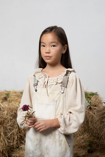 【Bebe Organic】Joan Blouse Natural ブラウス 3Y,4Y,6Y（Sub Image-5） | Coucoubebe/ククベベ