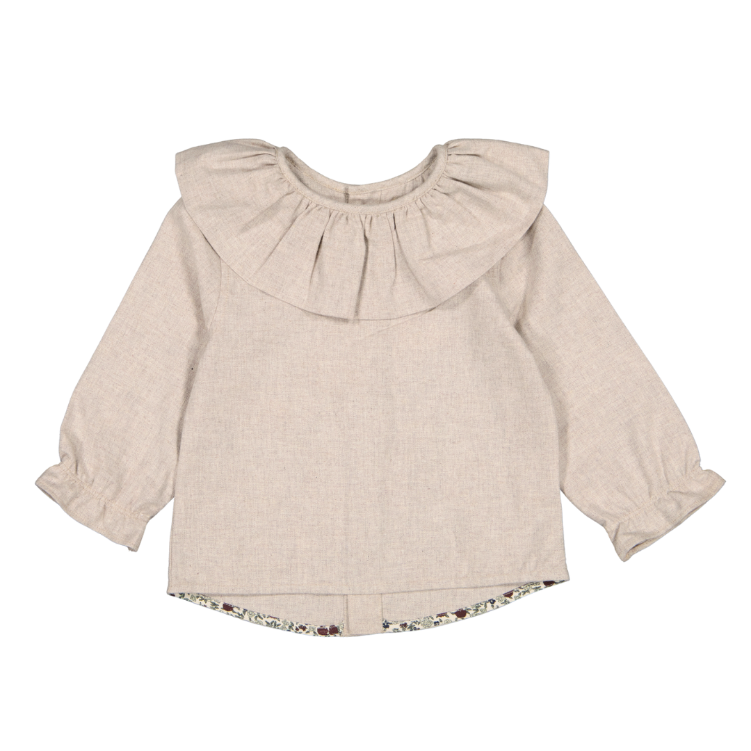 【LOIR Paris】Guimpe MARGUERITE Crème シャツ 12m,18m,24m,36m  | Coucoubebe/ククベベ