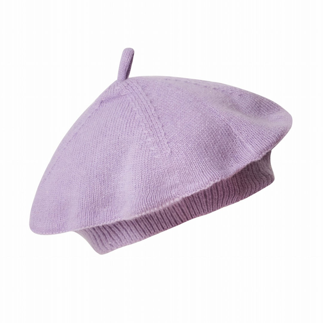 布良毛糸使用の薄紫ベレー帽 garbo&friends】【50%OFF】Knitted Berret Lilac ベレー帽 6-12m,1-4y