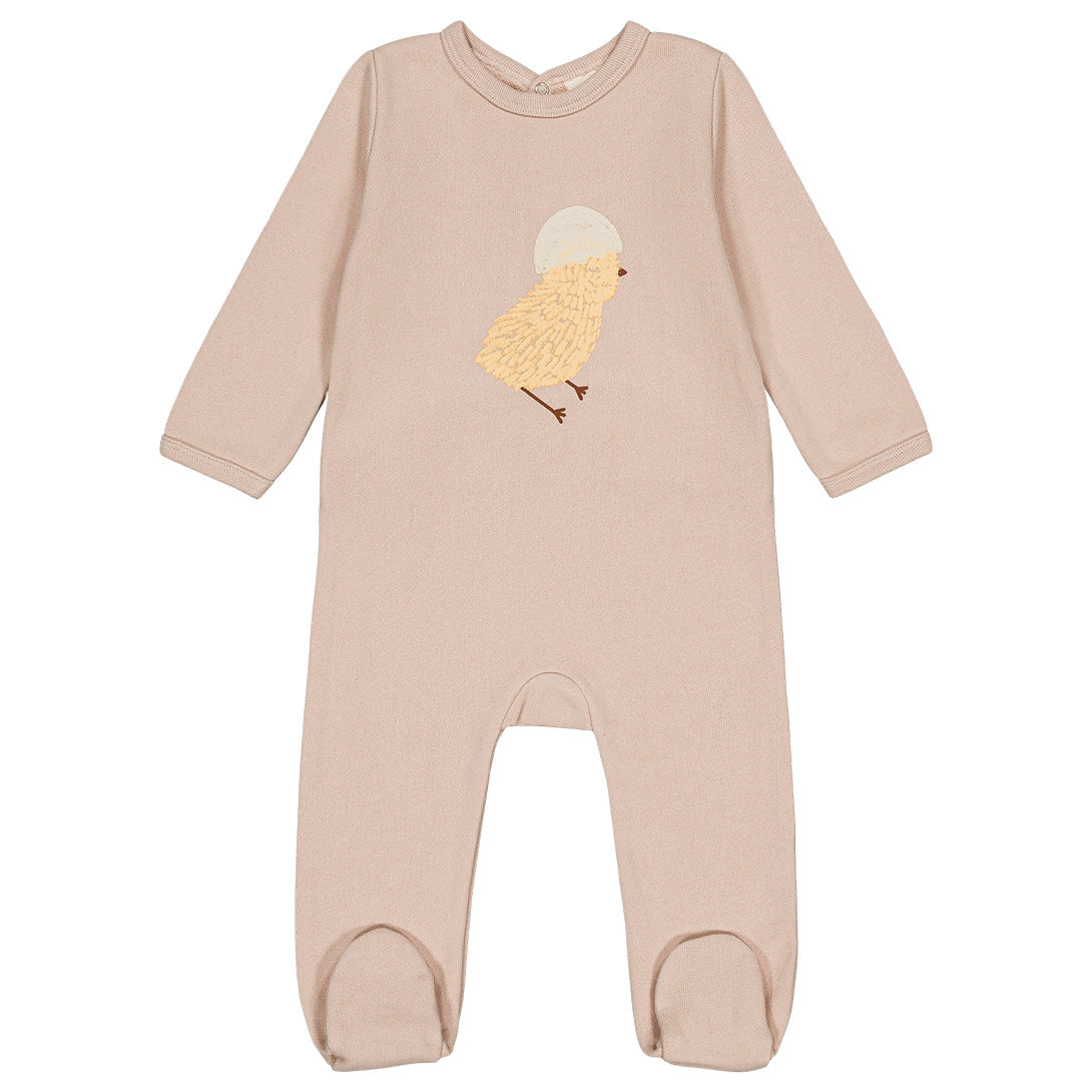 【STUDIO BOHEME】【9月上旬発送】CHUBBY PYJAMAS ROSE/CHICK ロンパース 3m,6m  | Coucoubebe/ククベベ