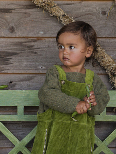 【organic zoo】Artichoke Shoulder Button Wool Jumper ニット 1-2Y,2-3Y（Sub Image-3） | Coucoubebe/ククベベ