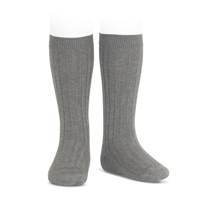 【cóndor】Basic rib knee-high socks リブハイソックス Nata,Gris claro,Marino,Rino,Rosa 0,2,4,6（Sub Image-4） | Coucoubebe/ククベベ