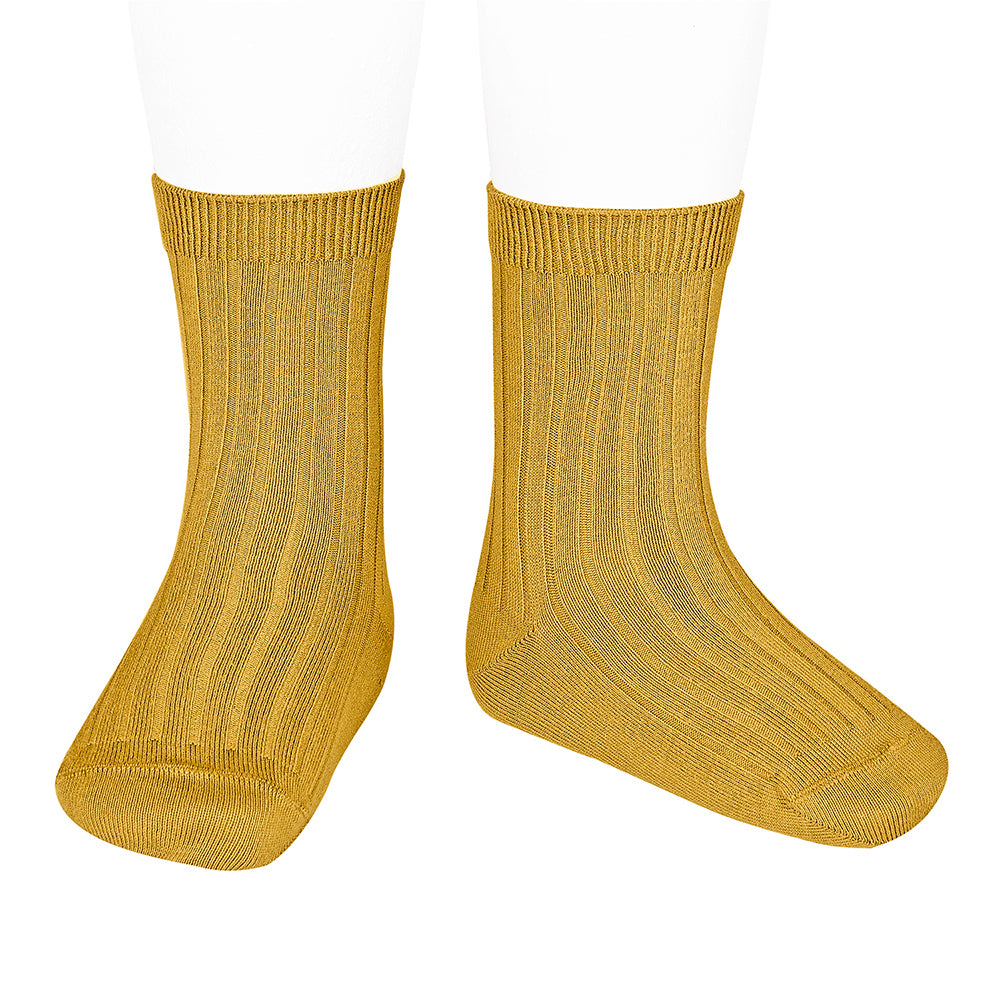 【cóndor】Basic rib short socks　リブショートソックス　Mostaza,Canela,Verde Botella  | Coucoubebe/ククベベ