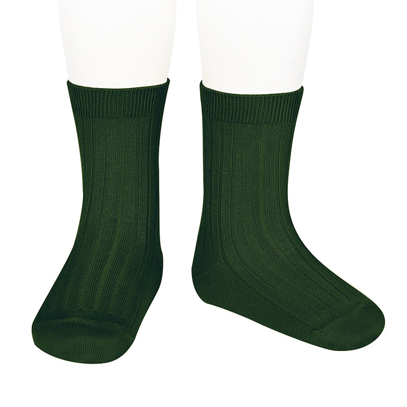 【cóndor】Basic rib short socks　リブショートソックス　Mostaza,Canela,Verde Botella  | Coucoubebe/ククベベ