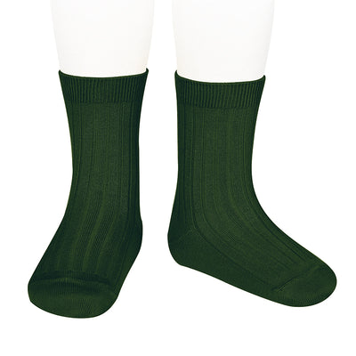 【cóndor】Basic rib short socks　リブショートソックス　Mostaza,Canela,Verde Botella（Sub Image-8） | Coucoubebe/ククベベ