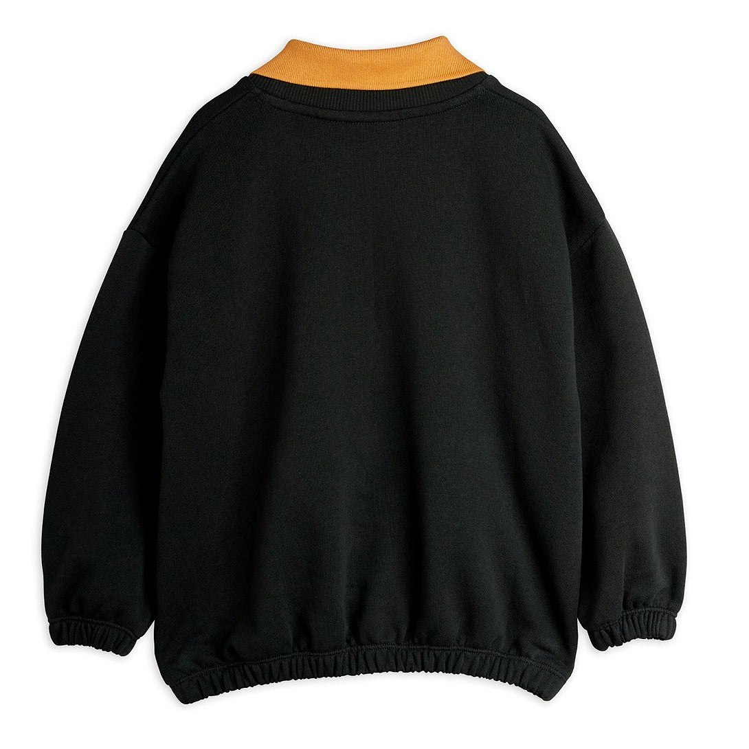 【mini rodini】Panther patch collar sweatshirt Black スウェット 92/98,104/110,116/122  | Coucoubebe/ククベベ