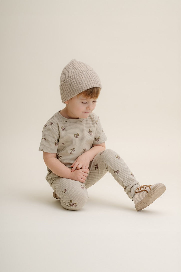 【garbo&friends】Prune Green Rib Jersey Leggings レギンス 6-12m,1-2y,3-4y  | Coucoubebe/ククベベ