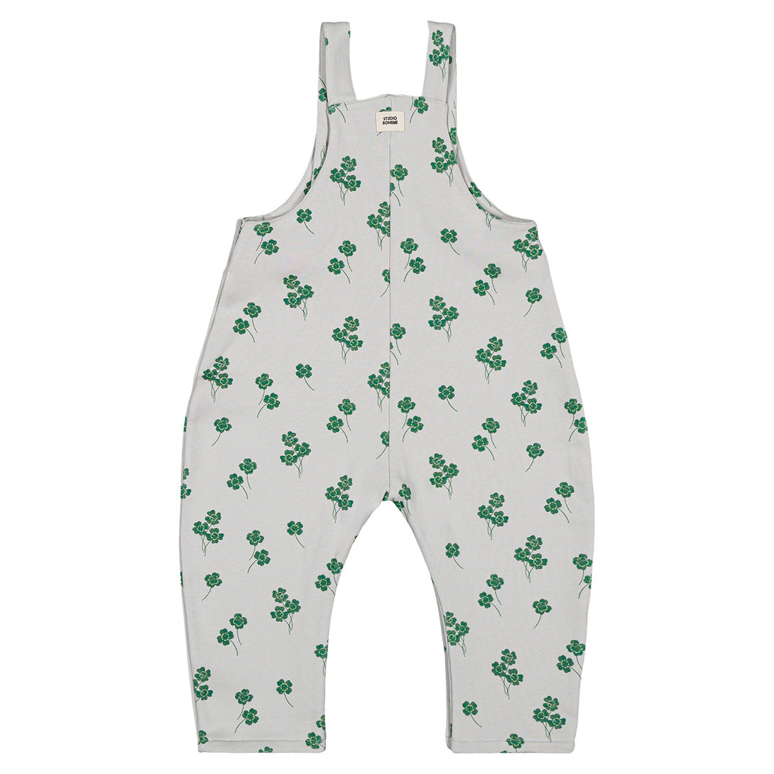 【STUDIO BOHEME】【9月上旬発送】HOMER OVERALLS GREY/CLOVERS サロペット 12m,18m  | Coucoubebe/ククベベ