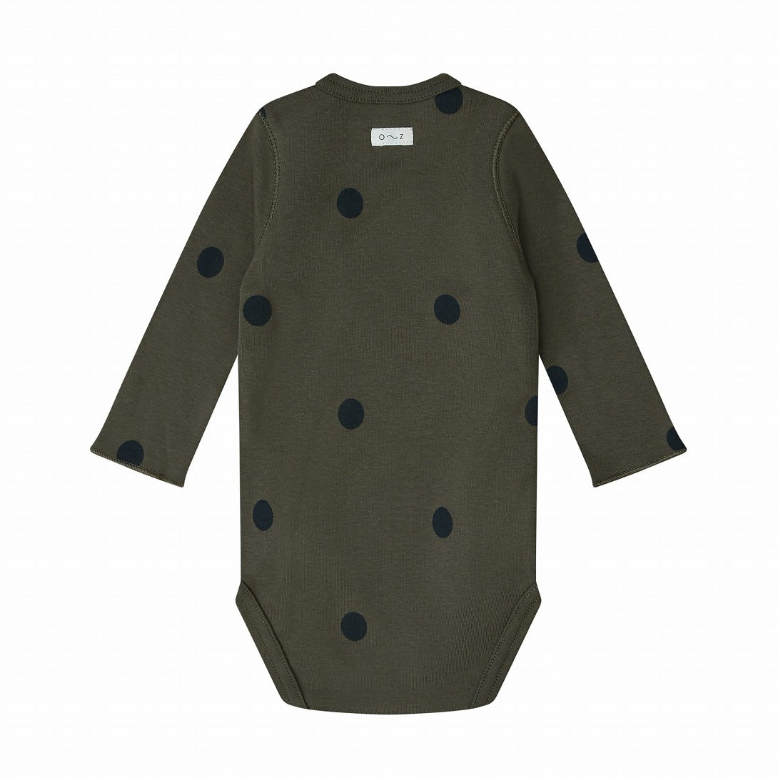 【organic zoo】Olive Dots Wrap Bodysuit ロンパース 0-3M,3-6M,6-12M  | Coucoubebe/ククベベ