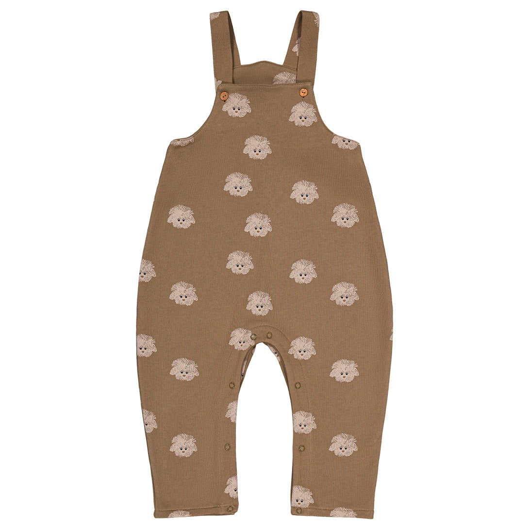 【STUDIO BOHEME】【9月上旬発送】HOMER OVERALLS MOCHA/DOGS サロペット 12m,18m  | Coucoubebe/ククベベ
