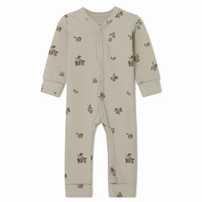 【garbo&friends】Prune Green Rib Jersey Onesie ロンパース 2-6m,6-12m（Sub Image-1） | Coucoubebe/ククベベ