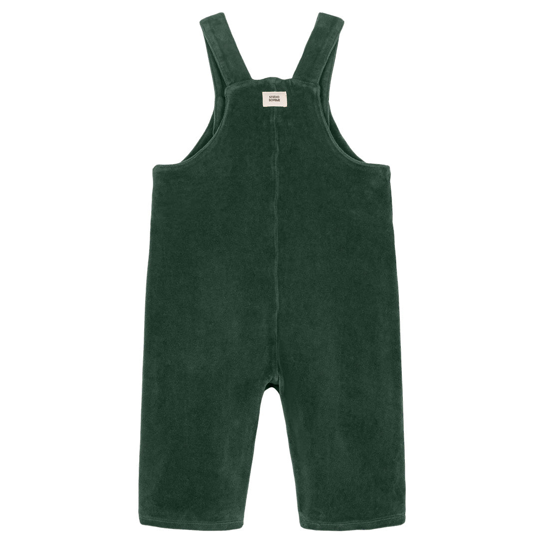 【STUDIO BOHEME】【9月上旬発送】HOMER OVERALLS GREEN CILANTRO サロペット 12m,18m,24m,36m  | Coucoubebe/ククベベ