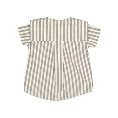 【LOIR Paris】【30%OFF】Shirt LORETTE Green Stripes シャツ 18m,24m,36m（Sub Image-2） | Coucoubebe/ククベベ