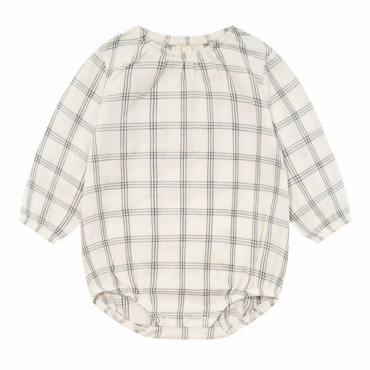 organic zoo】【30%OFF】 Navy Window Check Long Sleeve