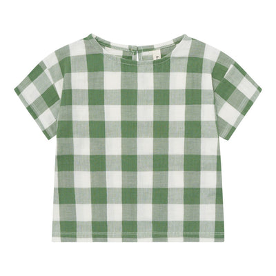 organic zoo】Dill Gingham Boxy T-Shirt Tシャツ 6-12M,1-2Y,2-3Y,3