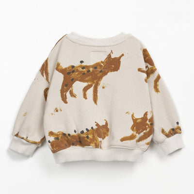 【PLAY UP】Printed Fleece Sweater lynx print スウェット 12m,18m,24m,36m（Sub Image-2） | Coucoubebe/ククベベ