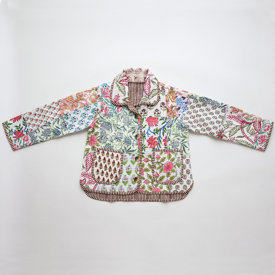 【phet and ploy】QULTED JACKET Brown stripe ジャケット 2y,4y  | Coucoubebe/ククベベ