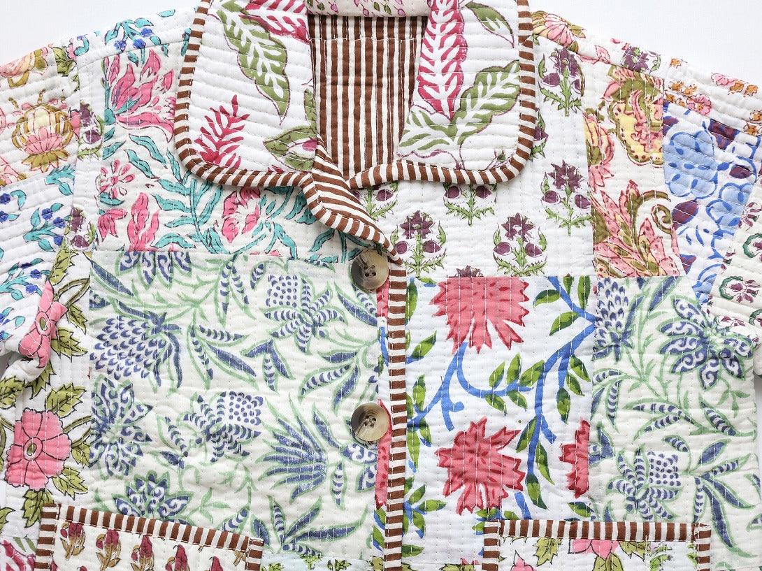 【phet and ploy】QULTED JACKET Brown stripe ジャケット 2y,4y  | Coucoubebe/ククベベ