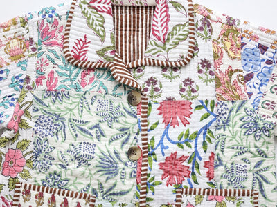 【phet and ploy】QULTED JACKET Brown stripe ジャケット 2y,4y（Sub Image-4） | Coucoubebe/ククベベ