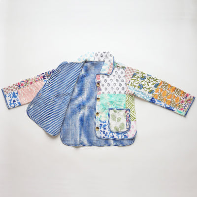 【phet and ploy】QULTED JACKET Blue stripe ジャケット 2y,4y（Sub Image-2） | Coucoubebe/ククベベ