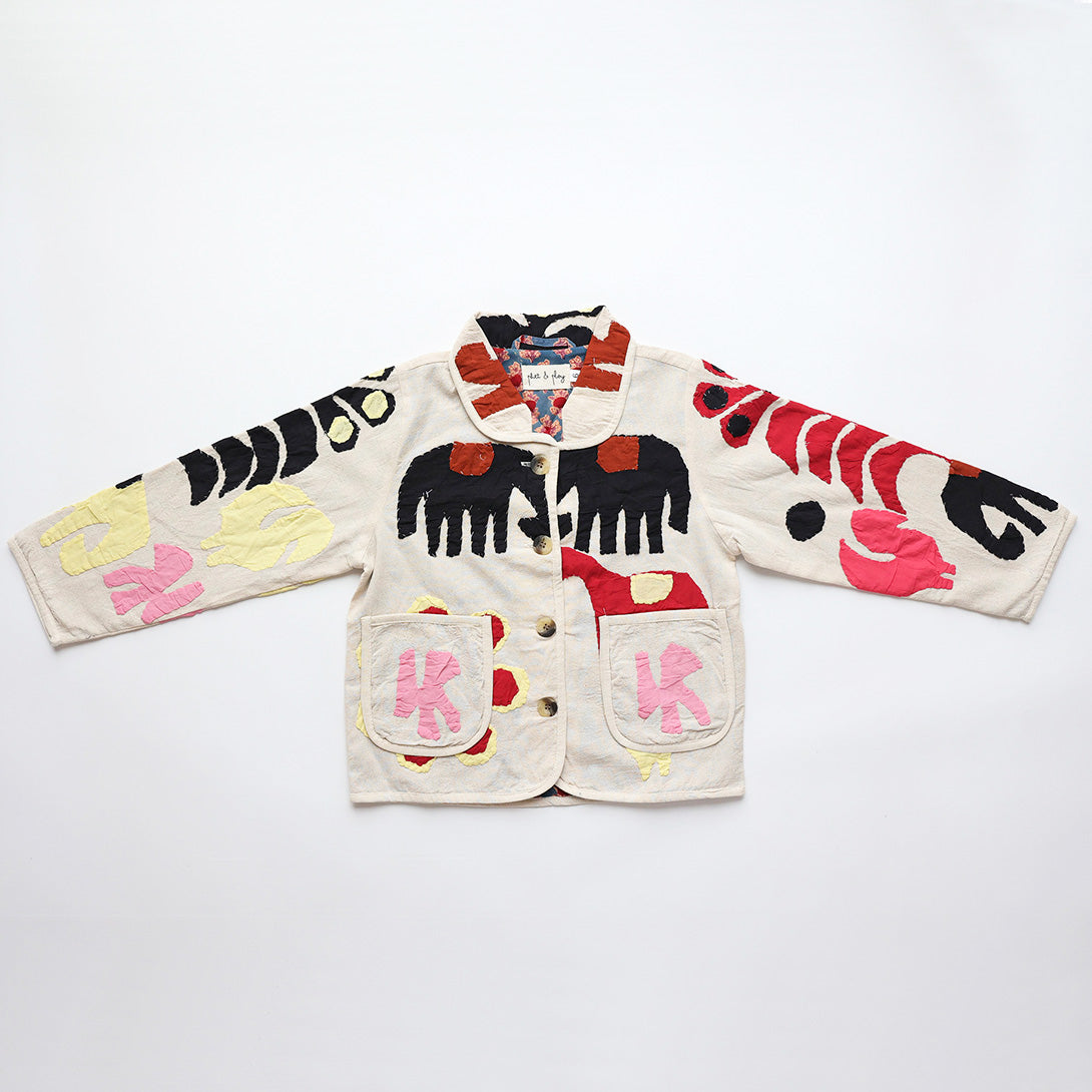 【phet and ploy】APPLIQUE JACKET Beige ジャケット 2y,4y  | Coucoubebe/ククベベ