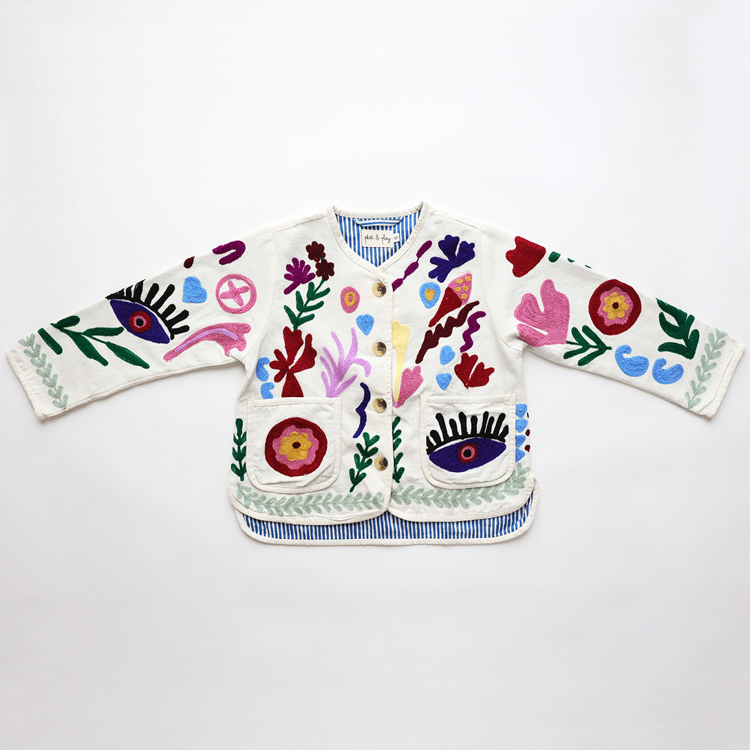 【phet and ploy】SUZANI JACKET Blue stripe ジャケット 2y,4y  | Coucoubebe/ククベベ