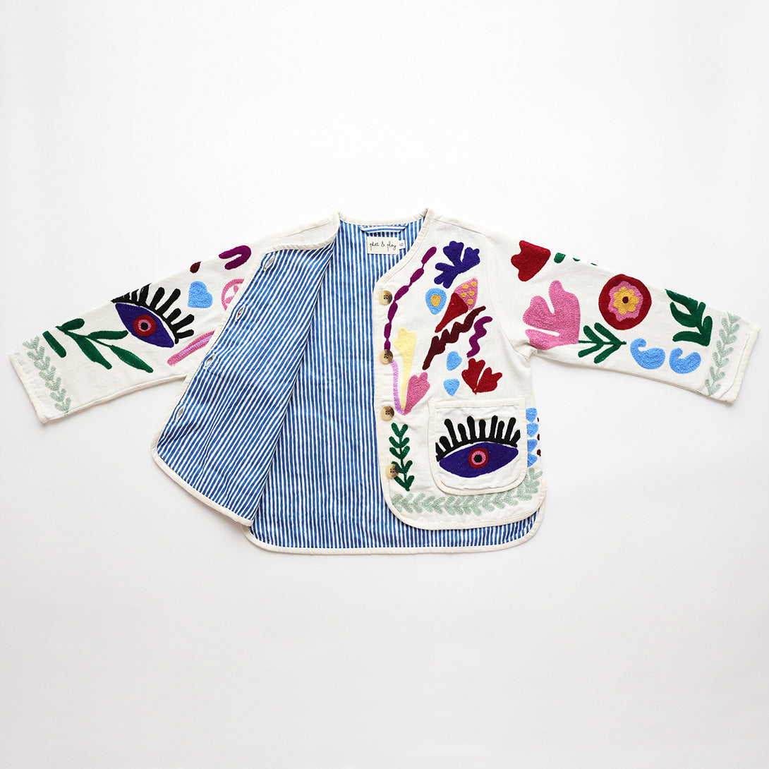 【phet and ploy】SUZANI JACKET Blue stripe ジャケット 2y,4y  | Coucoubebe/ククベベ