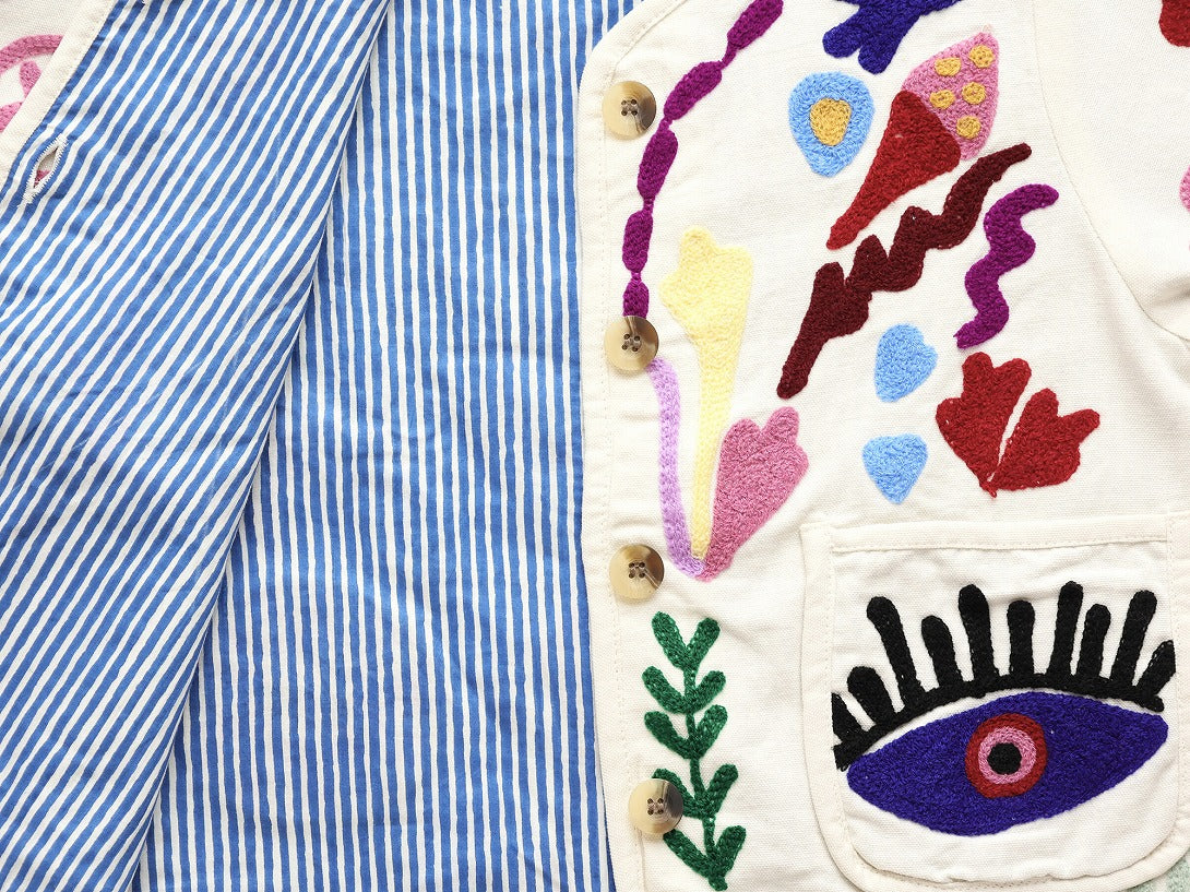 【phet and ploy】SUZANI JACKET Blue stripe ジャケット 2y,4y  | Coucoubebe/ククベベ