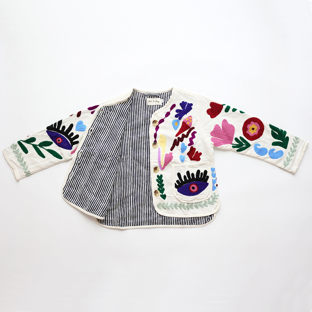 【phet and ploy】SUZANI JACKET Black stripe ジャケット 2y,4y  | Coucoubebe/ククベベ