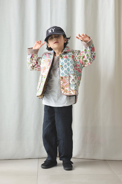 【phet and ploy】QULTED JACKET Brown stripe ジャケット 2y,4y（Sub Image-5） | Coucoubebe/ククベベ