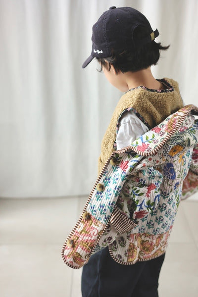 【phet and ploy】QULTED JACKET Brown stripe ジャケット 2y,4y（Sub Image-8） | Coucoubebe/ククベベ