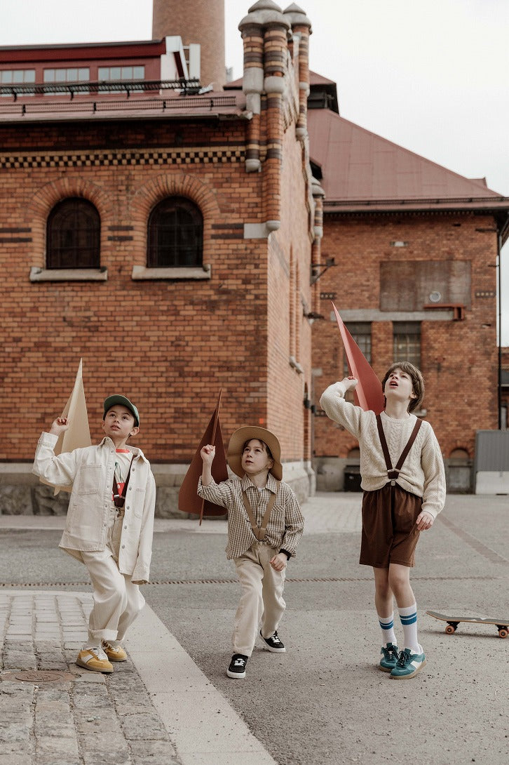 【SILLY Silas】Retro V Braces Sand Brown サスペンダー 4-8y  | Coucoubebe/ククベベ