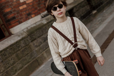 【SILLY Silas】Retro V Braces Chocolate Brown サスペンダー 4-8y（Sub Image-10） | Coucoubebe/ククベベ