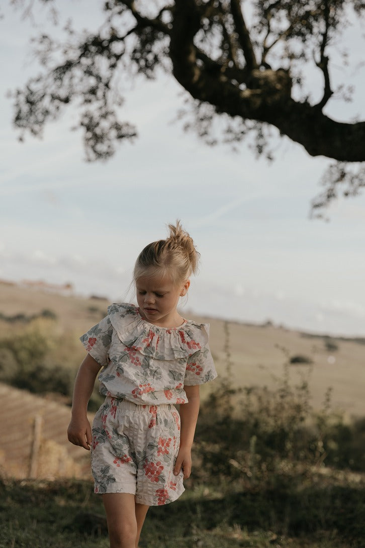 【garbo&friends】Grapes Pink Seersucker Collar Blouse ブラウス 1-2y,3-4y  | Coucoubebe/ククベベ