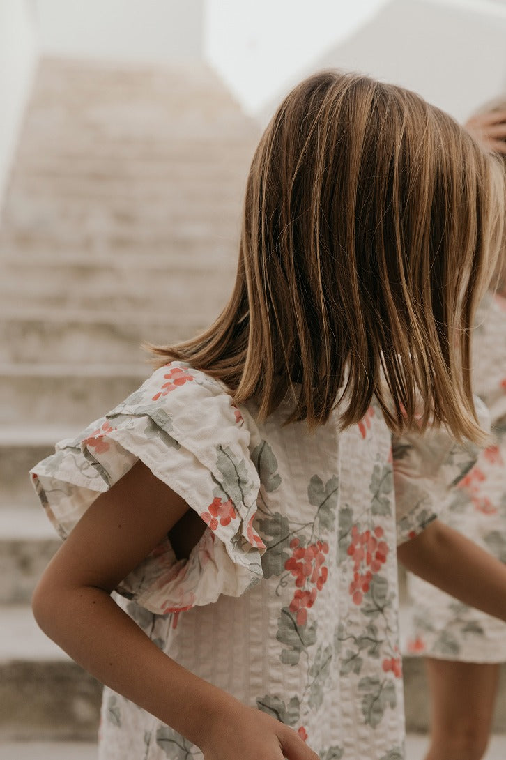 【garbo&friends】Grapes Pink Seersucker Frill Dress ワンピース 1-2y,3-4y  | Coucoubebe/ククベベ