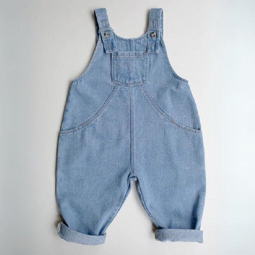 【THE SIMPLE FOLK】The Oversized Denim Dungaree light denim ダンガリー 12-18m,18-24m,2-3y,3-4y  | Coucoubebe/ククベベ