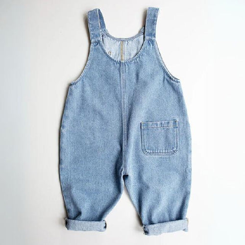 THE SIMPLE FOLK】The Oversized Denim Dungaree light denim