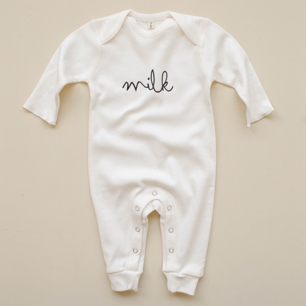 【organic zoo】Natural Milk Playsuit ロンパース 0-3M,3-6M  | Coucoubebe/ククベベ