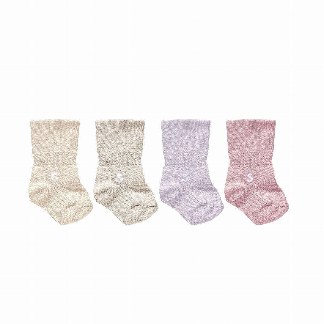 【STUCKIES】Newborn Gift Set 4 pairs Blossom 靴下４足セット 0-3M  | Coucoubebe/ククベベ