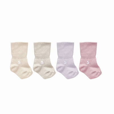 【STUCKIES】Newborn Gift Set 4 pairs Blossom 靴下４足セット 0-3M（Sub Image-2） | Coucoubebe/ククベベ