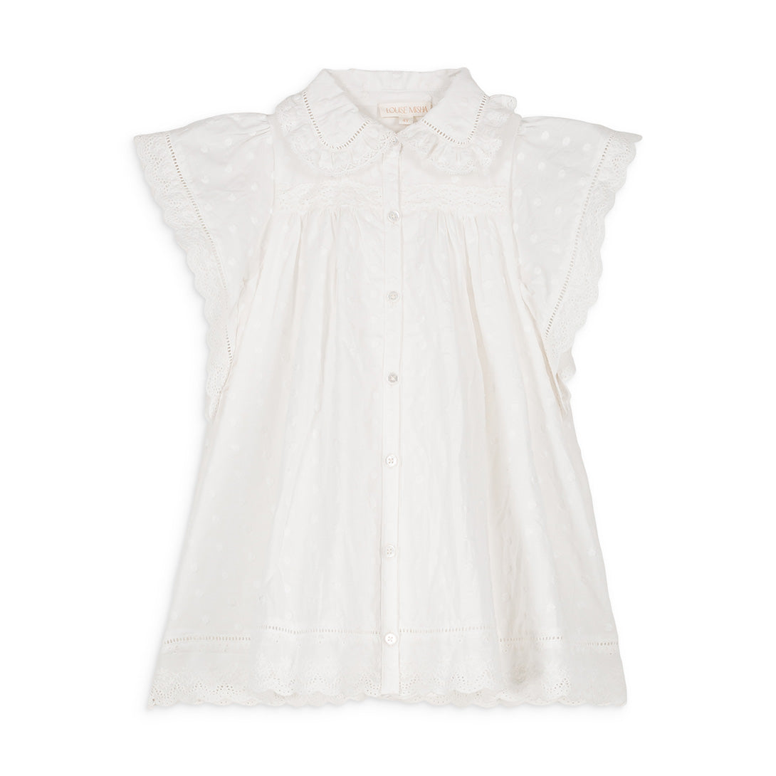 【LOUISE MISHA】【30%OFF】Dress Marla White ワンピース 18m,24m,3y,4y  | Coucoubebe/ククベベ