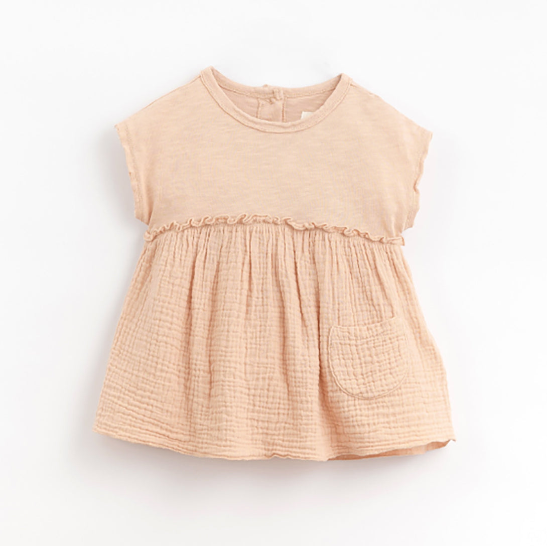 【PLAY UP】【40％off】Dress with a mixture of knitwear and cloth　切り替えワンピース　12m,24m,36m　  | Coucoubebe/ククベベ