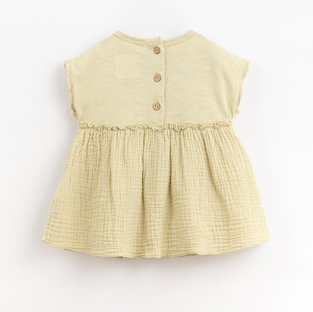 【PLAY UP】【40％off】Dress with a mixture of knitwear and cloth　切り替えワンピース　12m,24m,36m　  | Coucoubebe/ククベベ