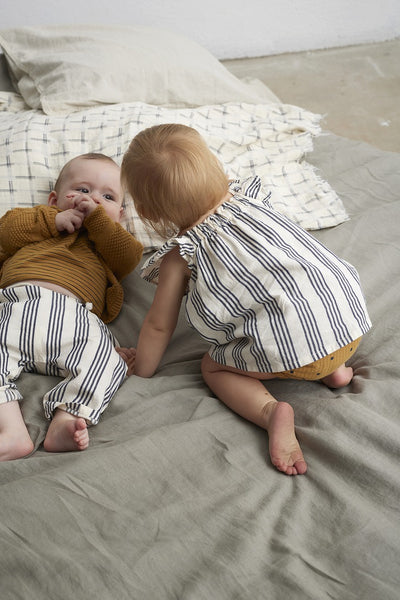 【my little cozmo】【30%OFF】Vintage stripes baby pants Ivory パンツ 12m,18m,24m（Sub Image-4） | Coucoubebe/ククベベ