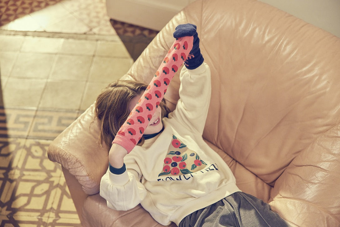 【LETTER TO THE WORLD】TOMATOES SOCKS ROSE 靴下 25/27,28/30  | Coucoubebe/ククベベ