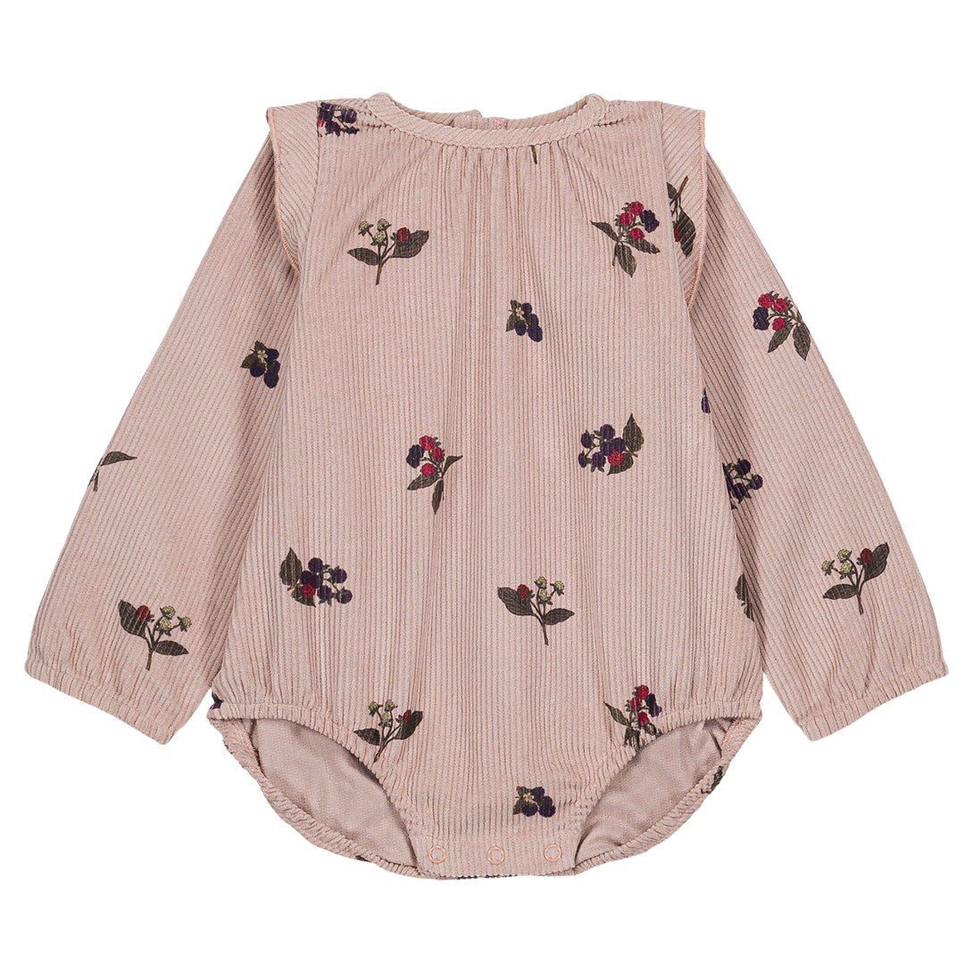 【STUDIO BOHEME】【9月上旬発送】ESMÉE ROMPER LIGHT MAUVE/BLACKBERRIES ロンパース 6m,12m,18m  | Coucoubebe/ククベベ