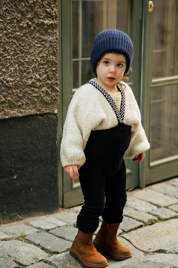 【SILLY Silas】Teddy Warmy Footless Collection Classic Black Checked レギンス 6-12m,1-2y,2-3y  | Coucoubebe/ククベベ